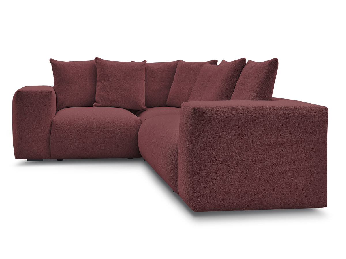 Bobochic Voltaire Ecksofa 268 × 214 cm Melange-Stoff Rot Ecke links