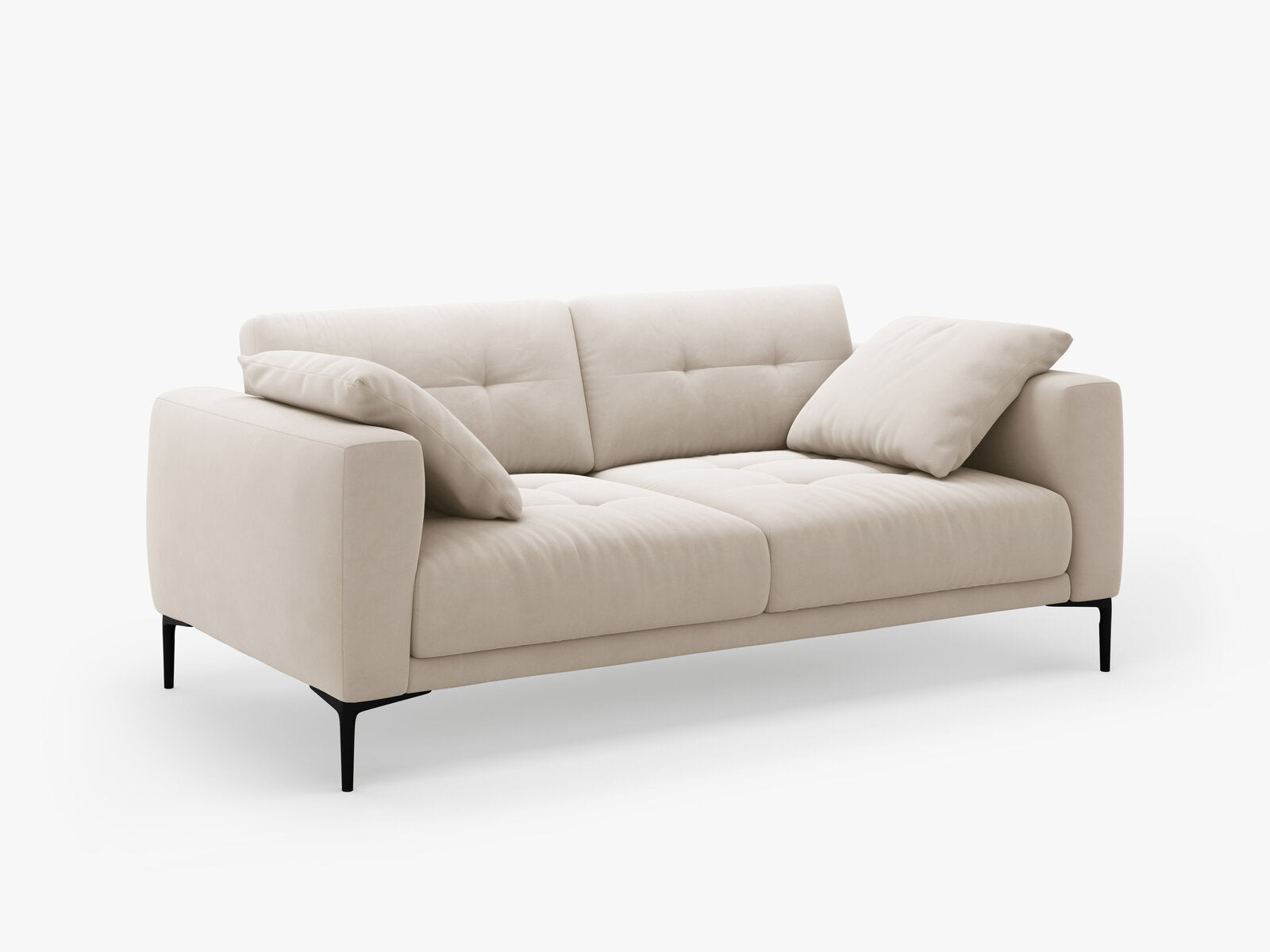 Micadoni Sofa Bemy 3-Sitzer Samt Beige