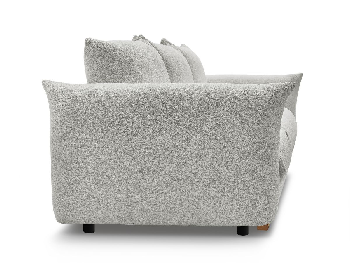 Bobochic Ernest Sofa 3-Sitzer 266 × 106 cm Bouclé-Stoff Hellgrau