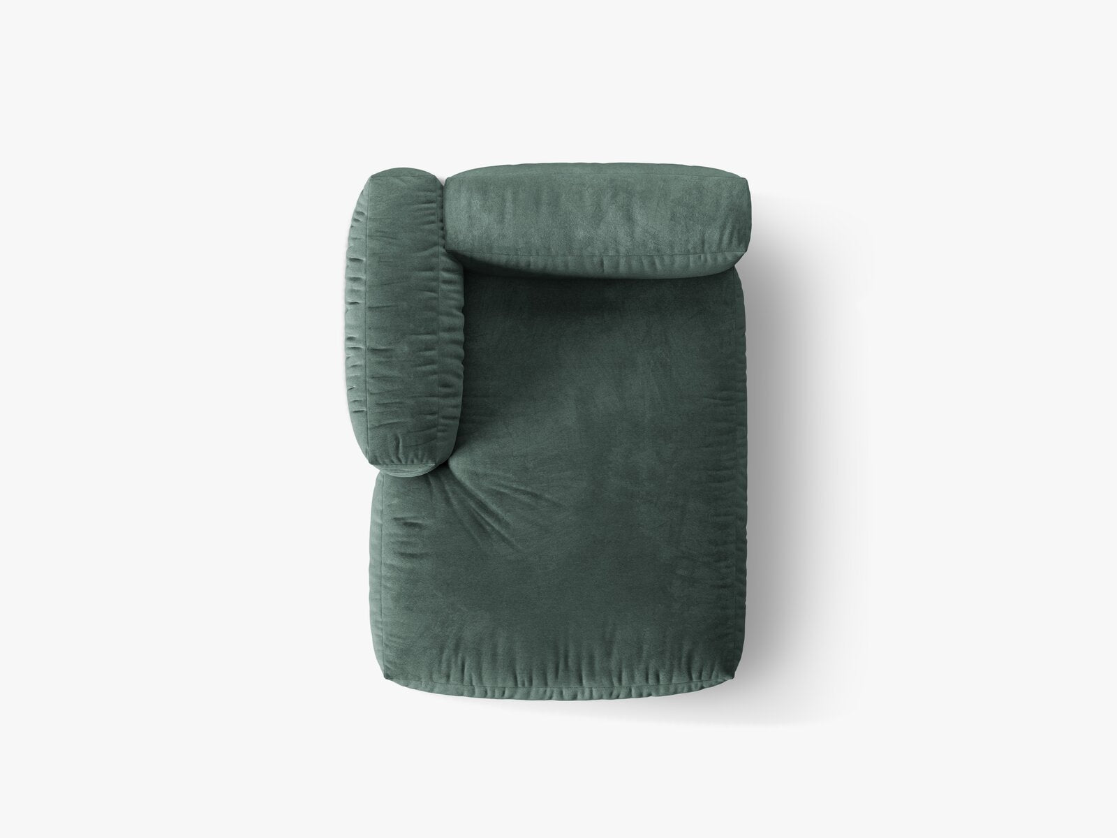Micadoni Recamiere Martina 1-Sitzer Links Samt Vogue Petrol
