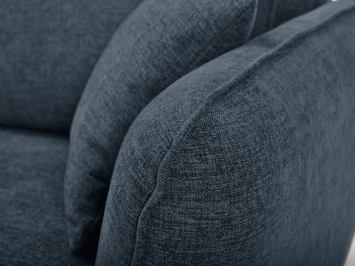 Bobochic Luigi Ecksofa Strukturstoff Blau Ecke links