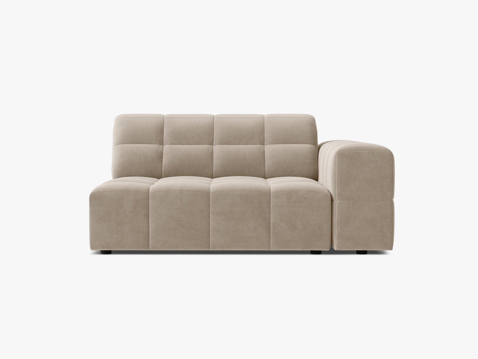 Micadoni Jennifer Sofamodul XL Rechts Samt Bluvel Dunkelbeige