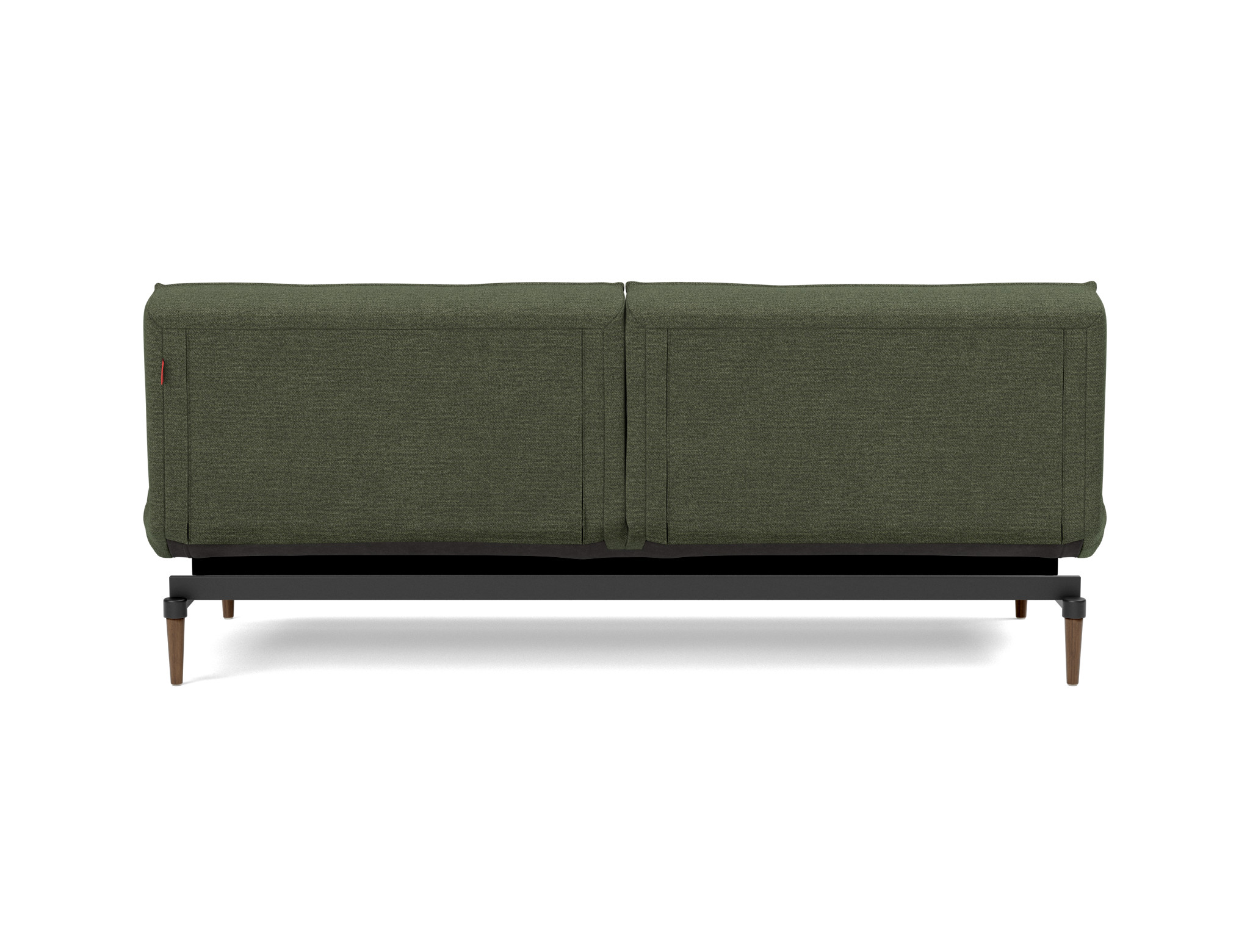 Schlafsofa Splitback Strukturierter Stoff Taura 353-Forest Beine Styletto Eiche dunkel