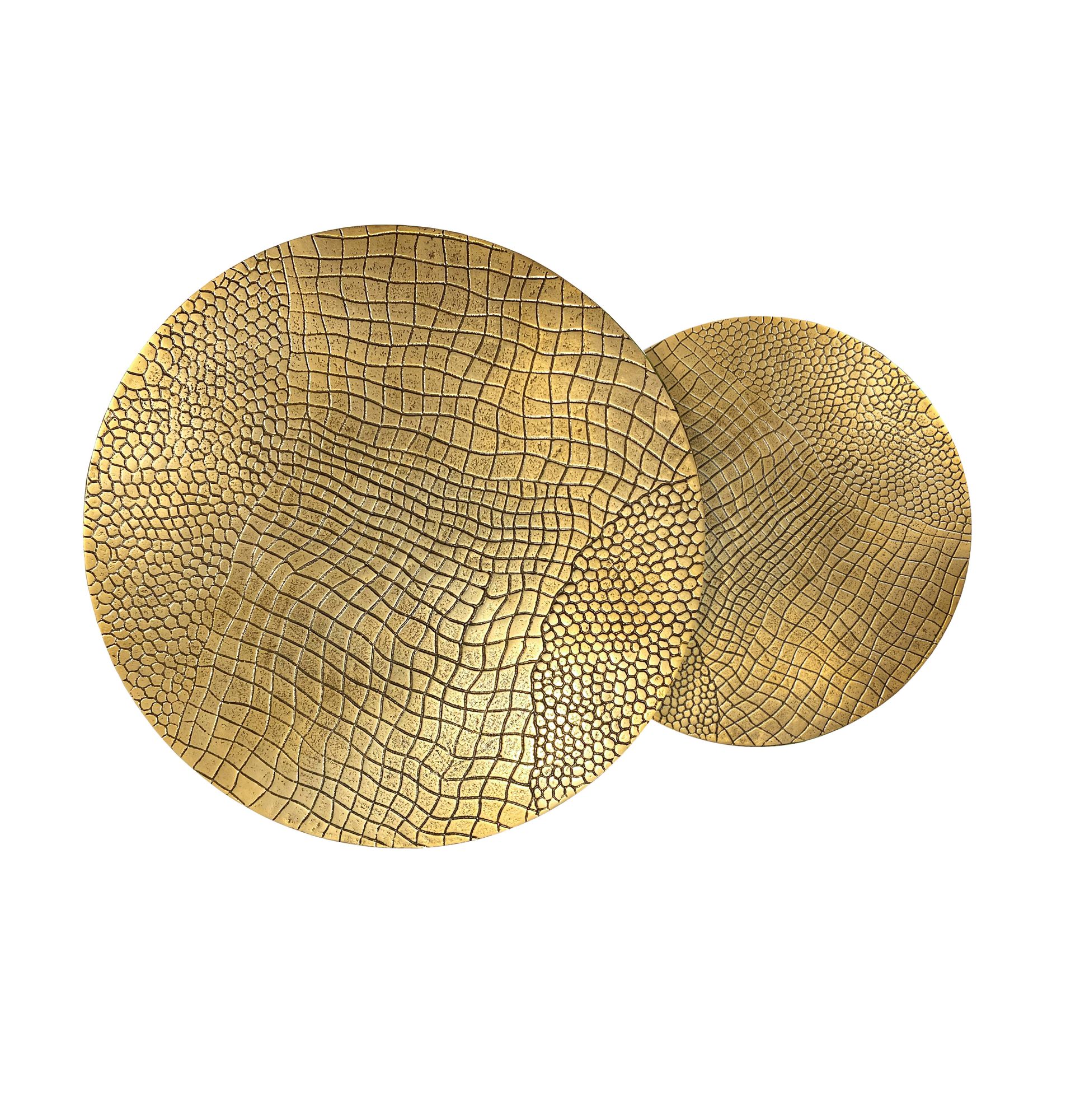 Satztisch 2er-Set Sandnes Aluminium Gold Ø 60 × H 45 cm