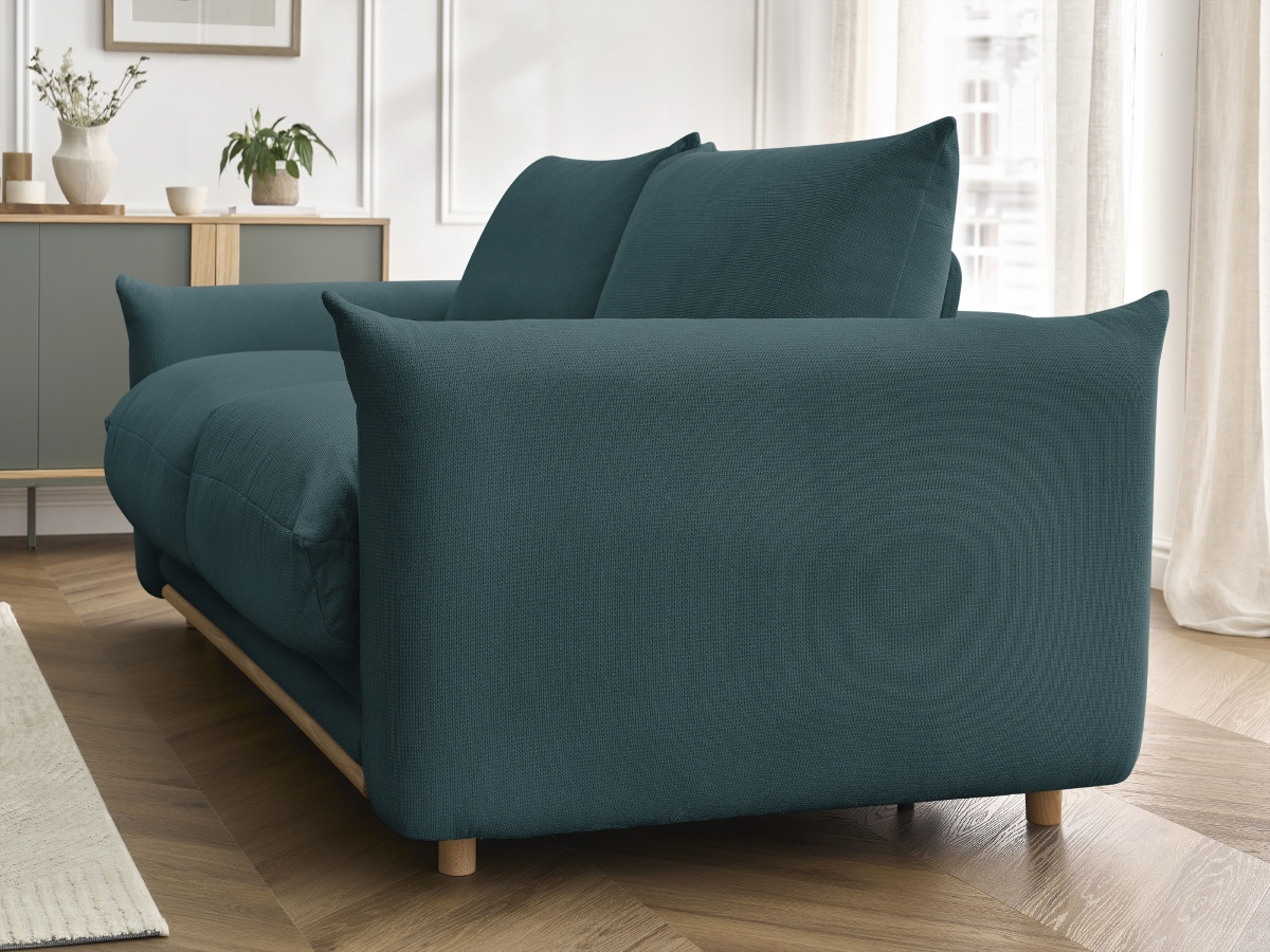 Bobochic Ernest Schlafsofa 3-Sitzer, Liegefläche 190 × 140 / 160 cm Stoff Dunkelblau, Liegefläche 160 × 190 cm