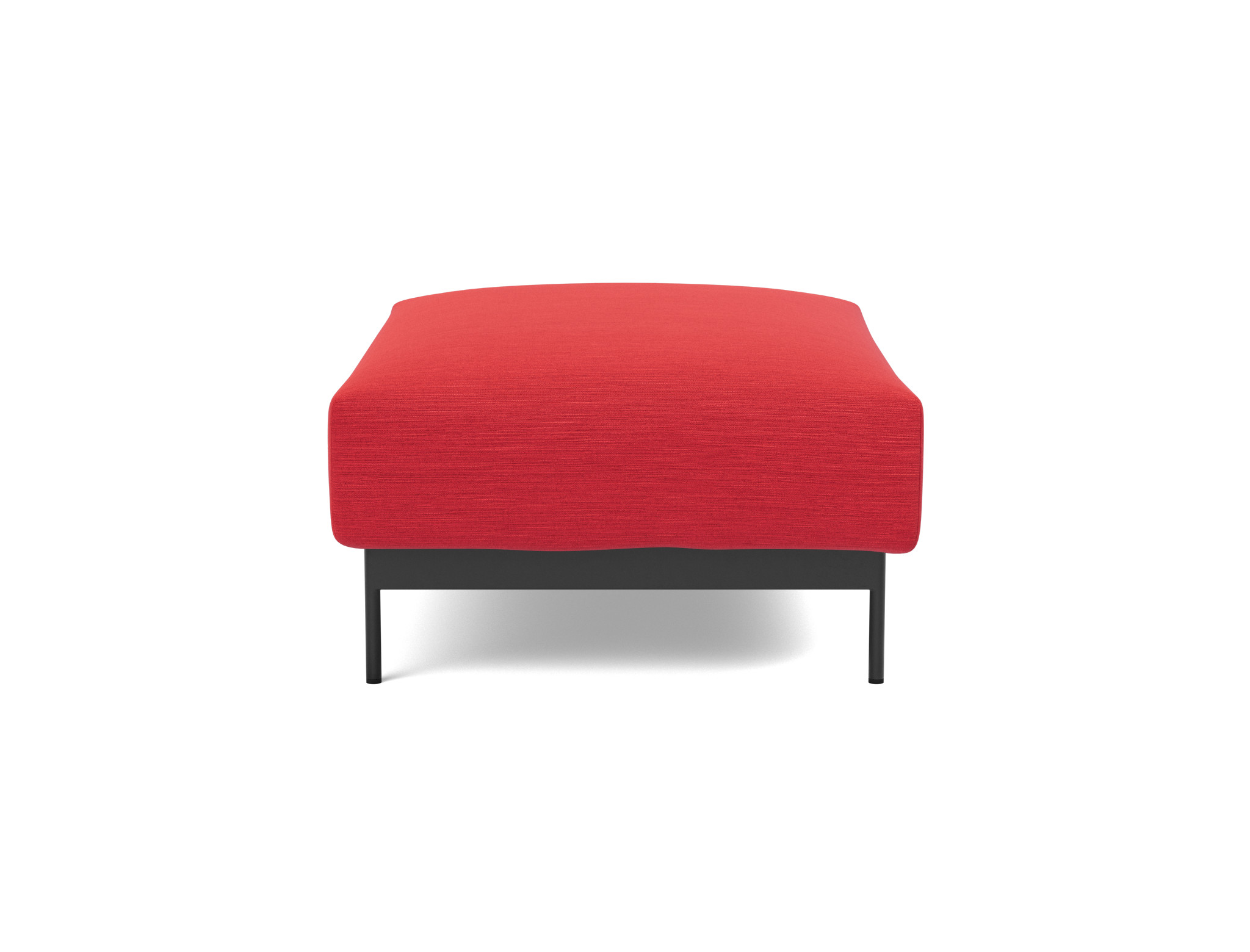 Hocker Malloy Flachgewebe Elegance 511-Red Beine Schwarzes Metall