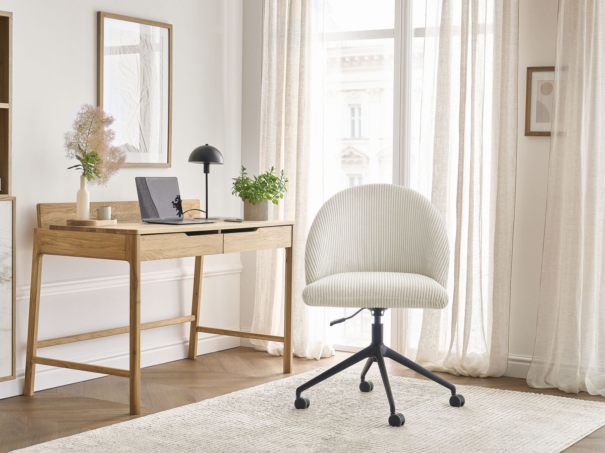 Bobochic Lalie Bürostuhl Cordsamt Beige