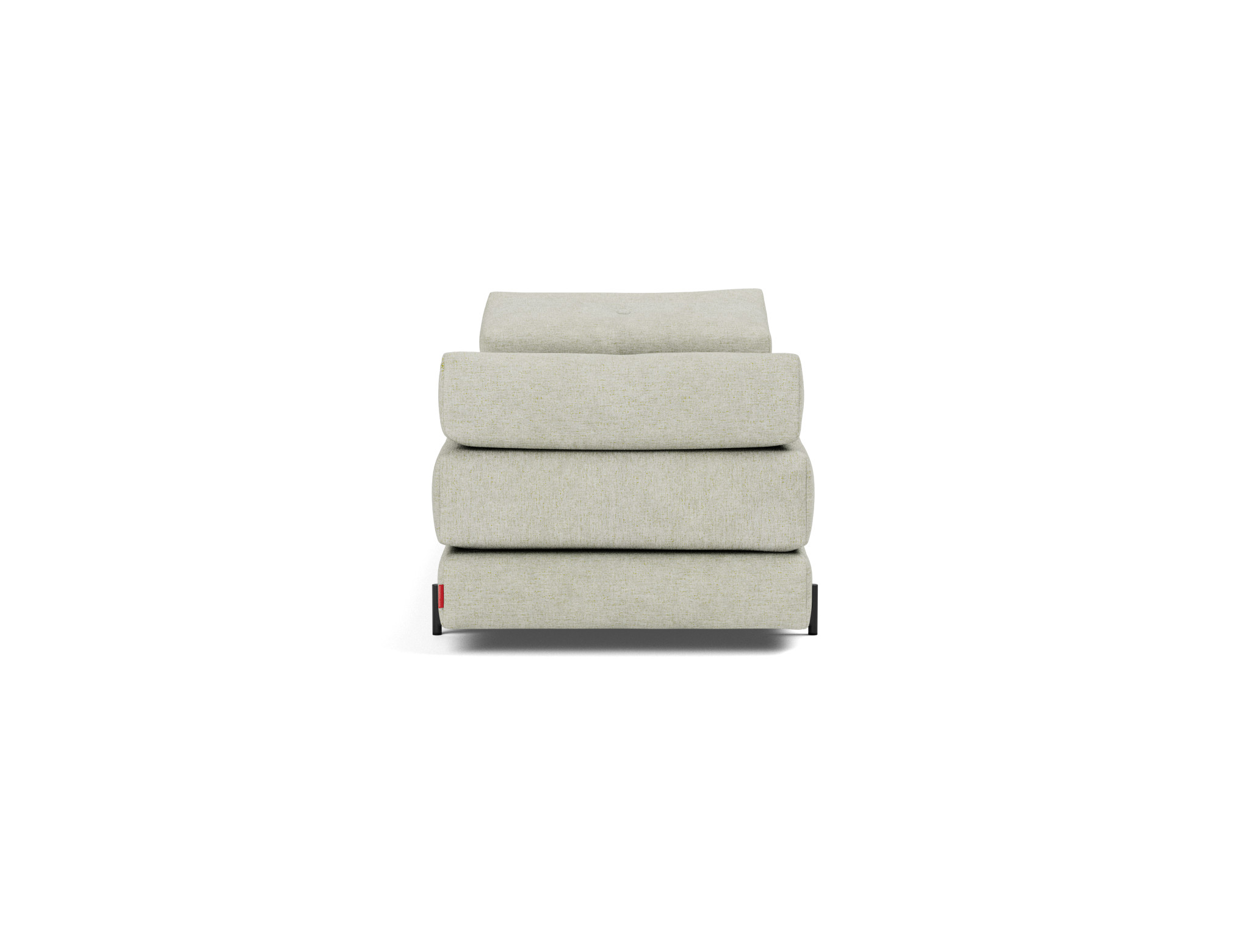Tagesbett Sigmund Flachgewebe Avella 280-Sand Beine Indu schwarz