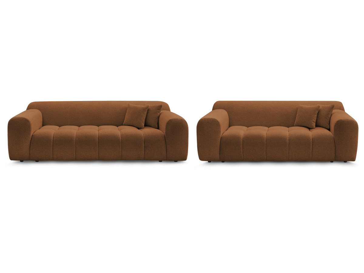 Bobochic Melisse Sofa 5-Sitzer Melange-Stoff Orange