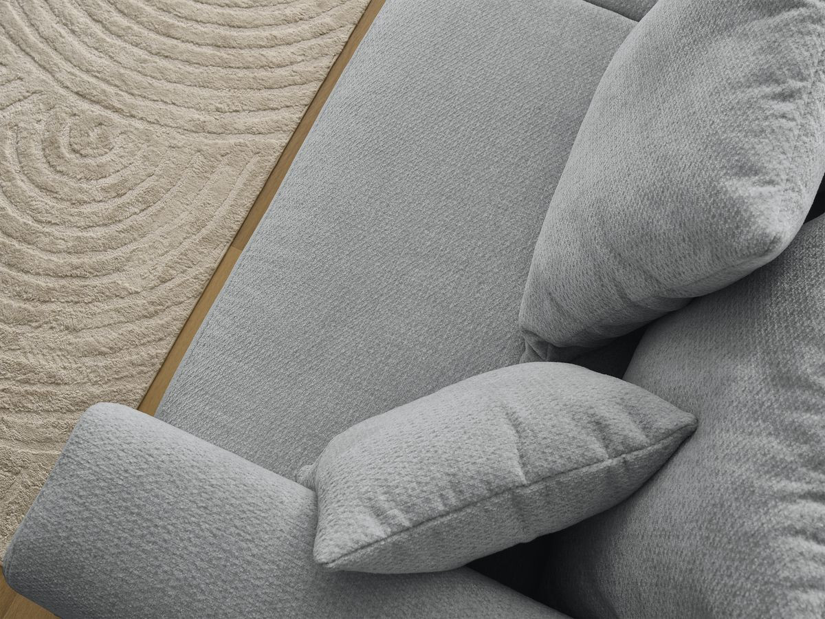 Bobochic Sidonie Sofa 3-Sitzer Melange-Stoff Dunkelgrau