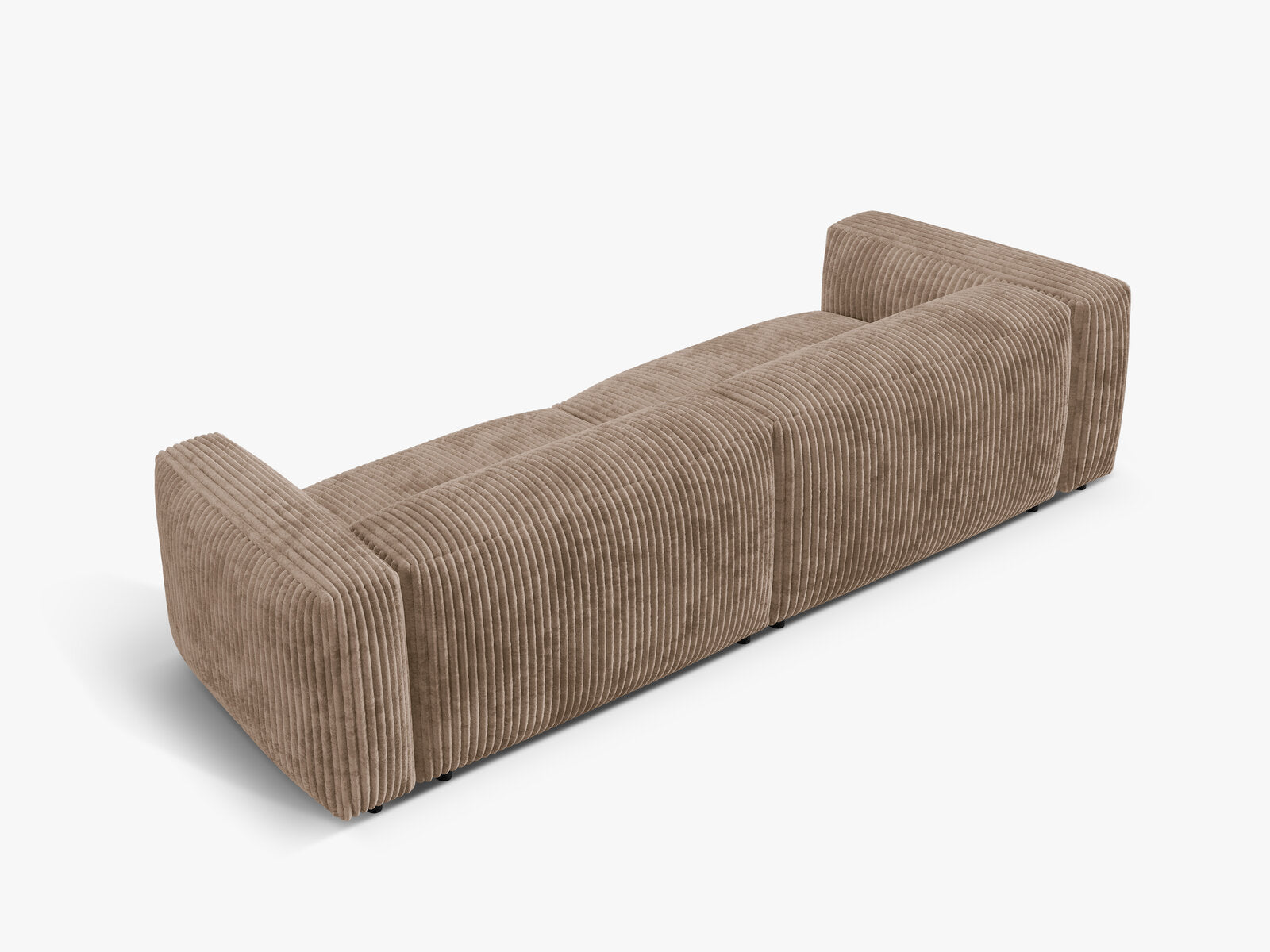 Micadoni Sofa Martina 4-Sitzer Kord Tilia Eichel