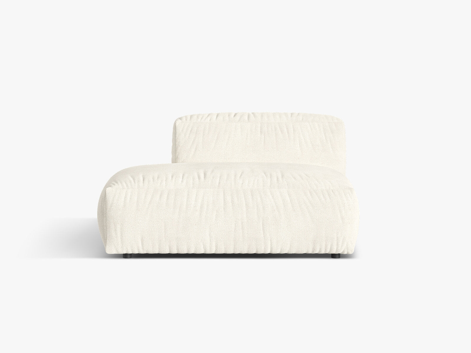 Micadoni Ecksofa-Modul Martina 1-Sitzer Links Boucle Monet Elfenbein