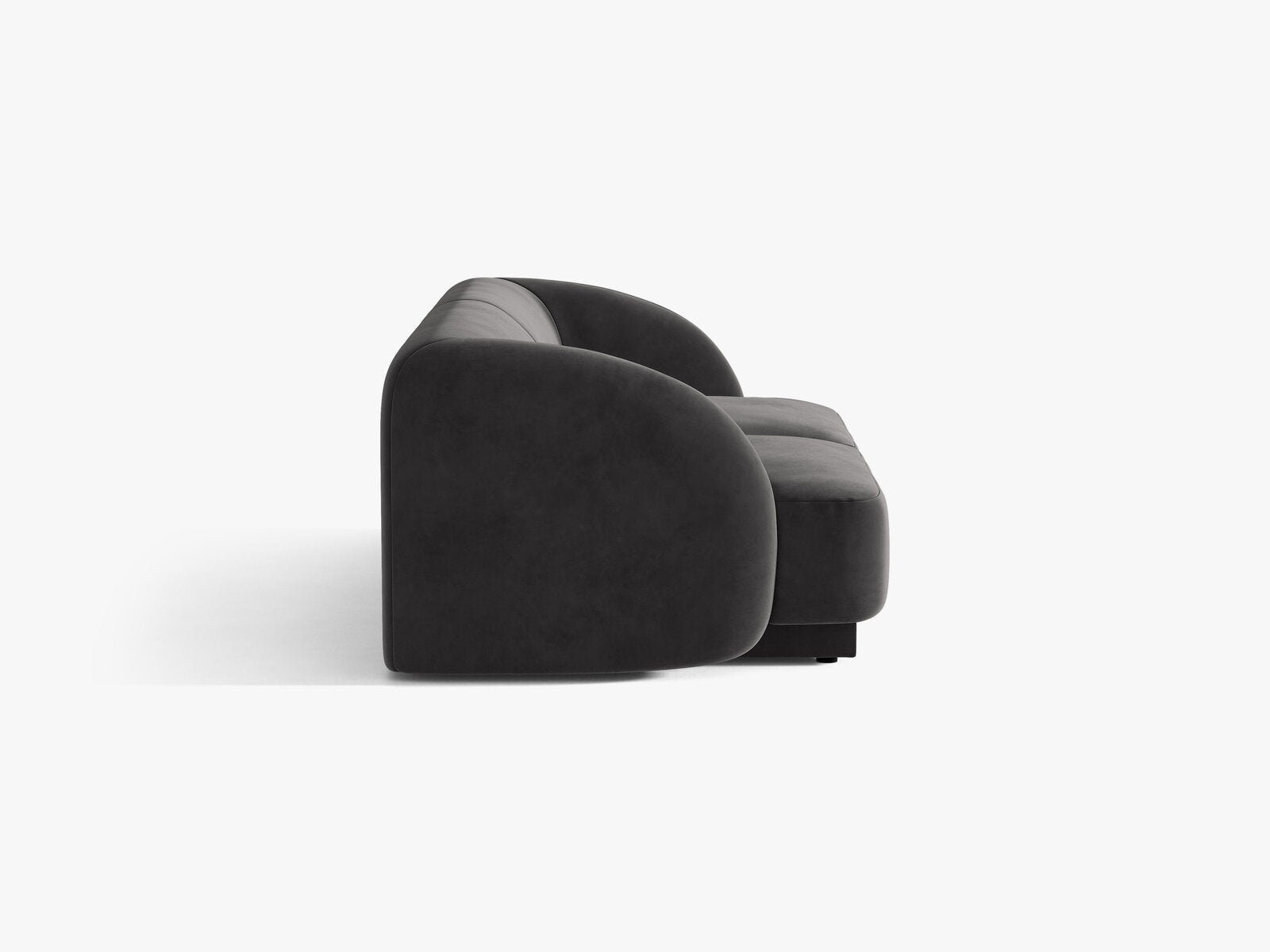 Micadoni Sofa Miley 2-Sitzer Samt Bluvel Grau