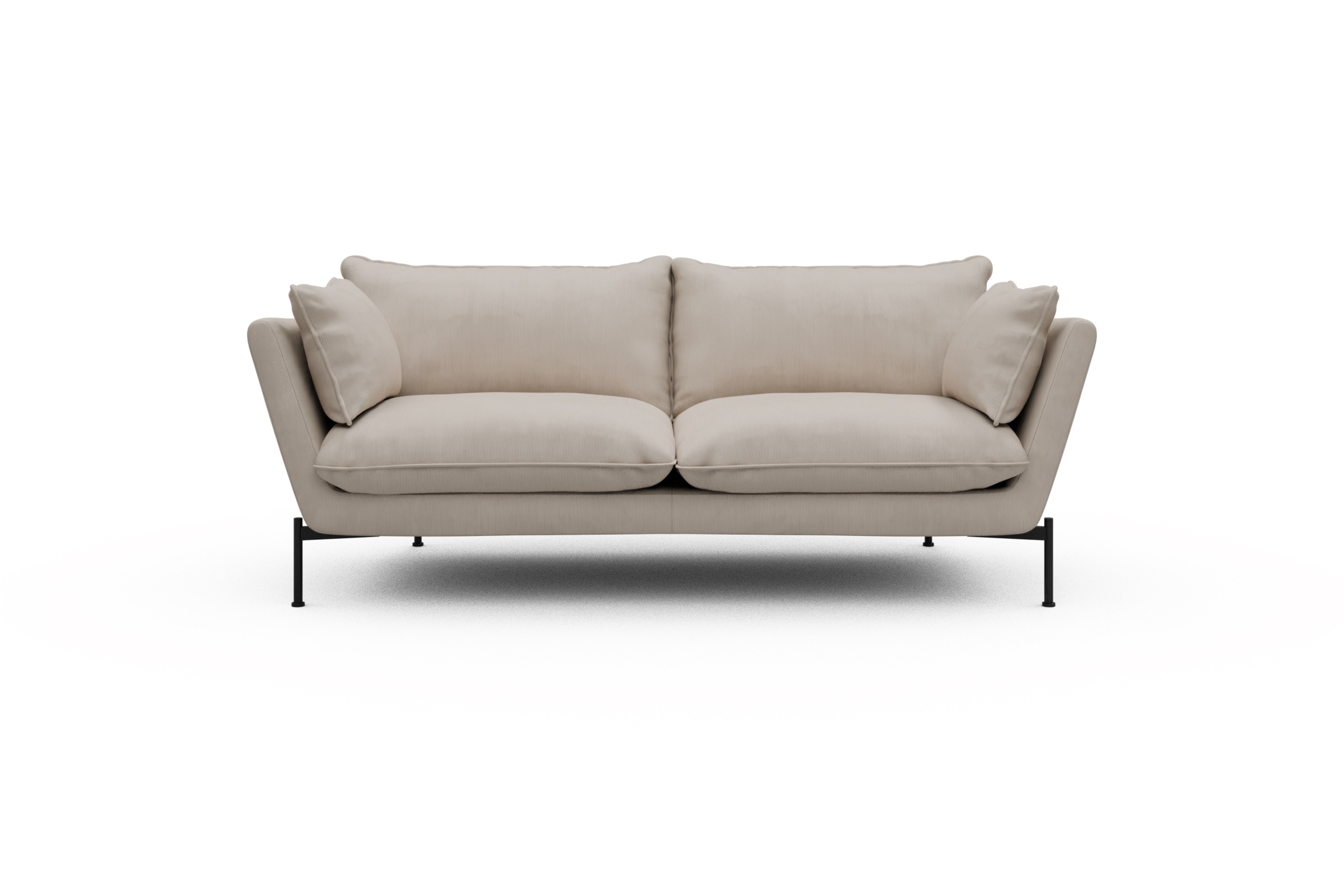 Skandi Home Sofa Anton PREMIUM 2-Sitzer Cordufine-Off-White moebelfaktor