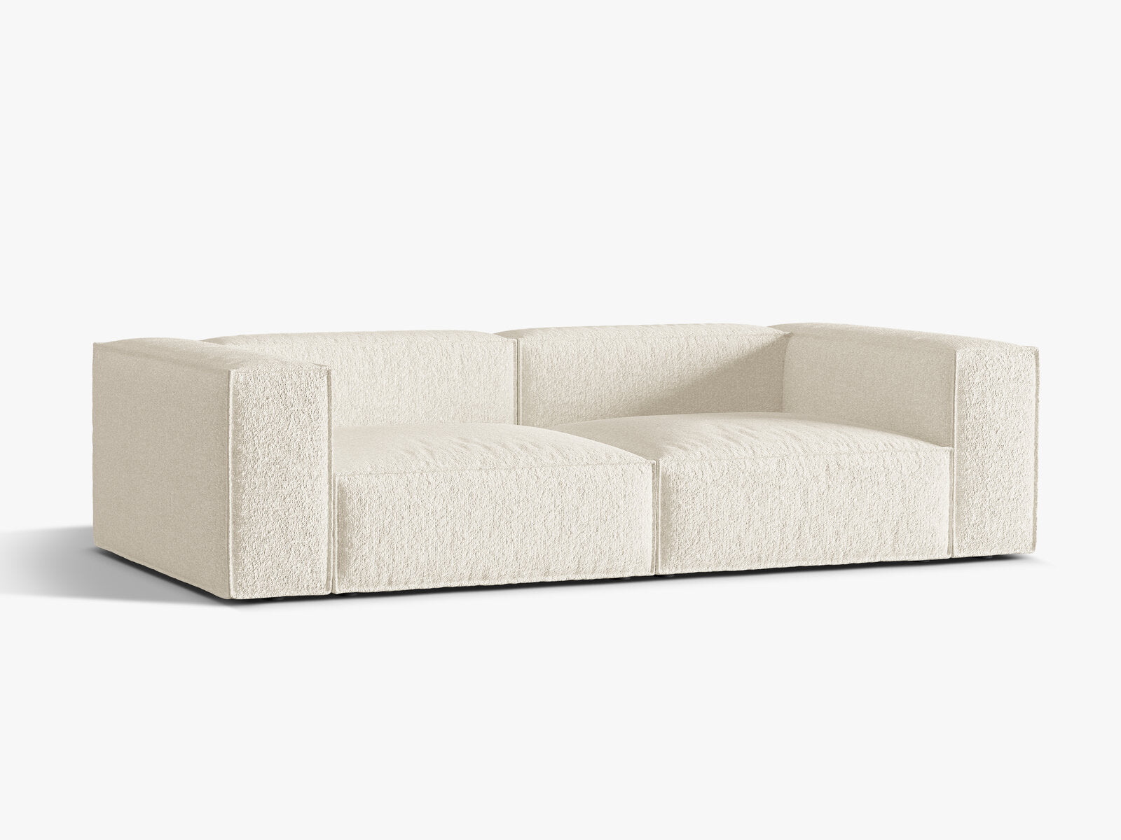 Micadoni Sofa Nuria 4-Sitzer Boucle Elfenbein