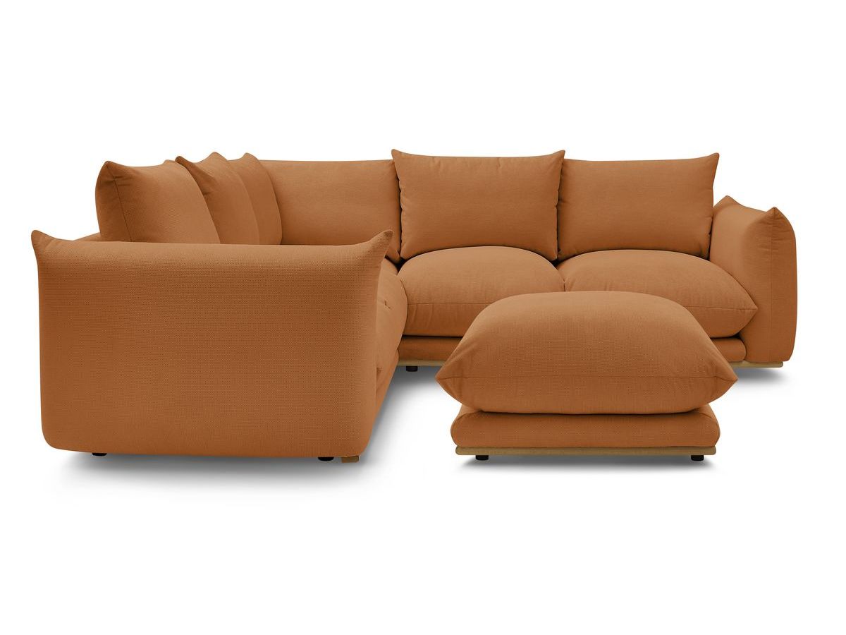 Bobochic Ernest Ecksofa mit Pouf Stoff Orange
