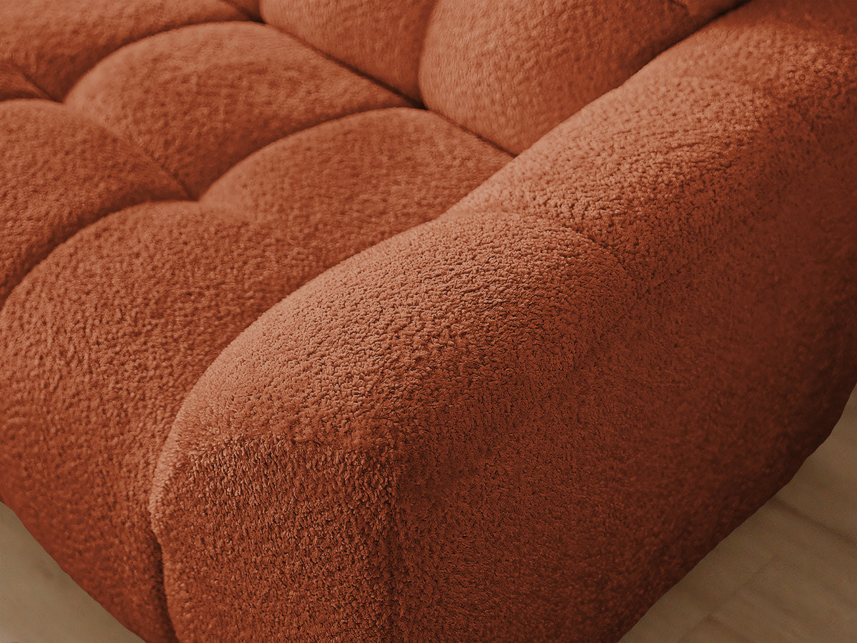 Bobochic Jaya Ecksofa Chenille Orange Ecke links
