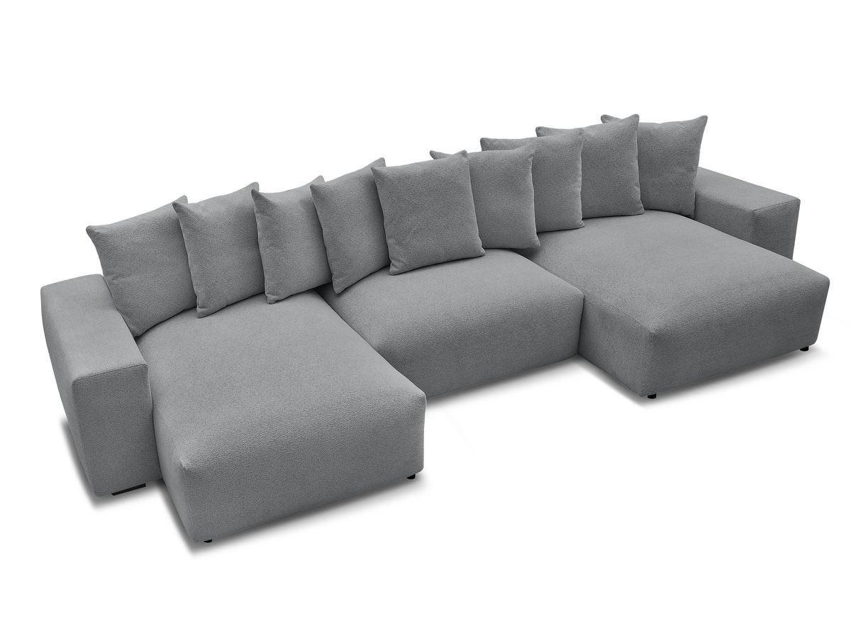 Bobochic Voltaire Wohnlandschaft 420 × 174 cm Melange-Stoff Dunkelgrau