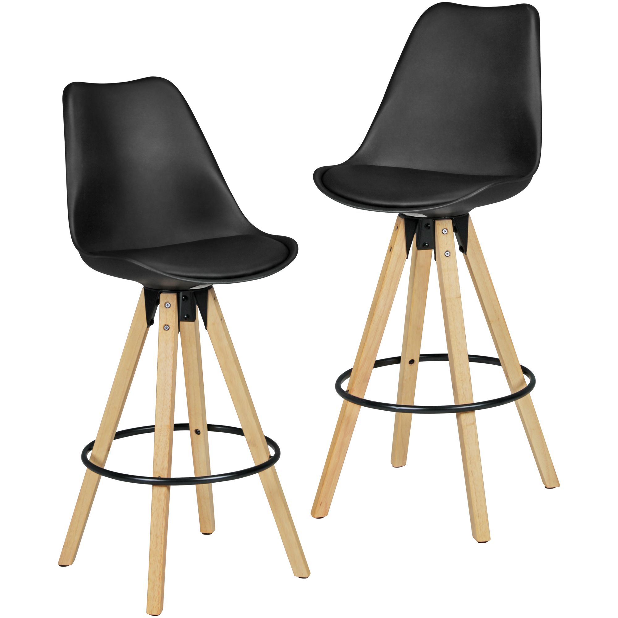 Barhocker Arna Kunstleder Schwarz
