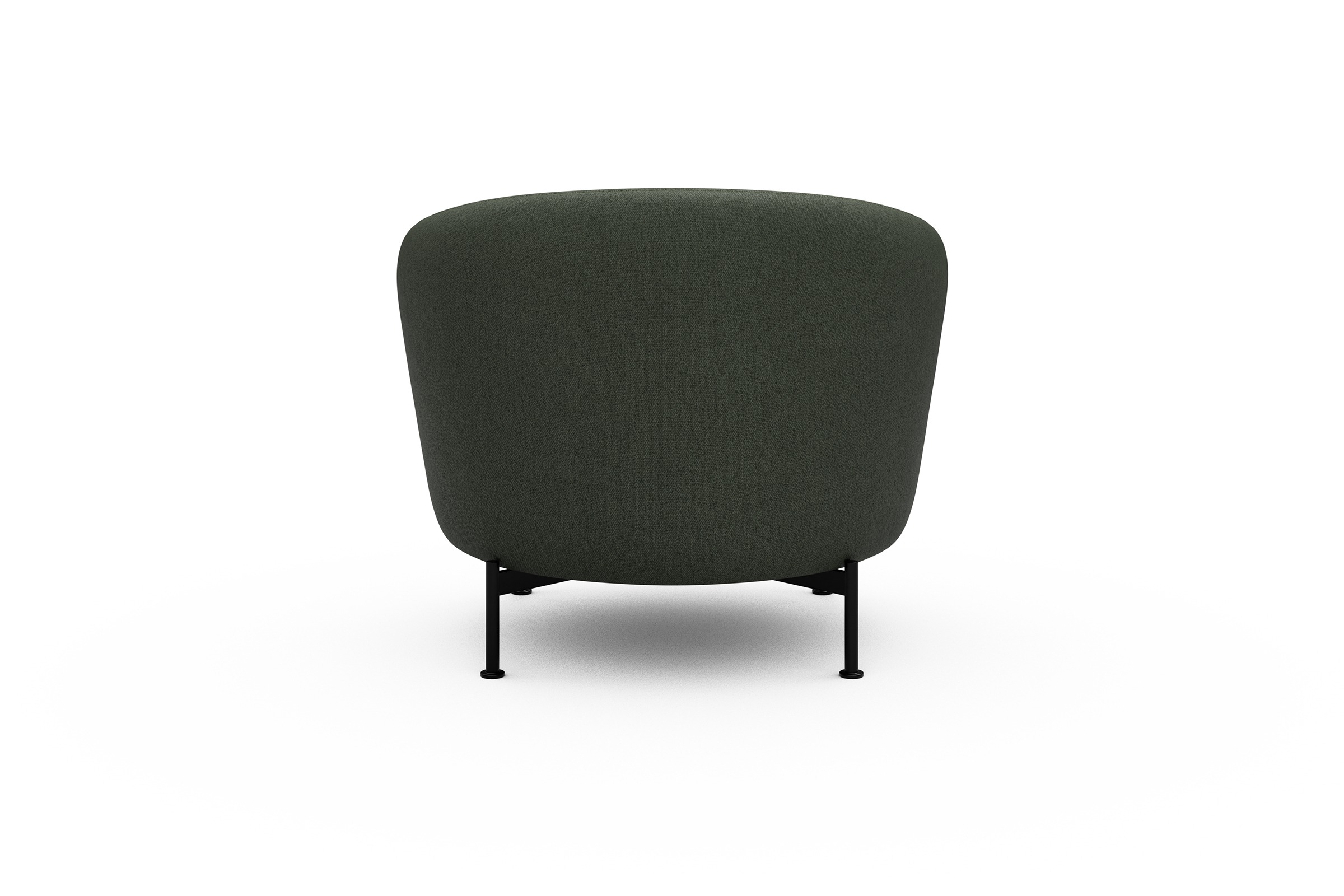 Sessel Ronda X-Metallgestell Schwarz Denari-Forest-Green