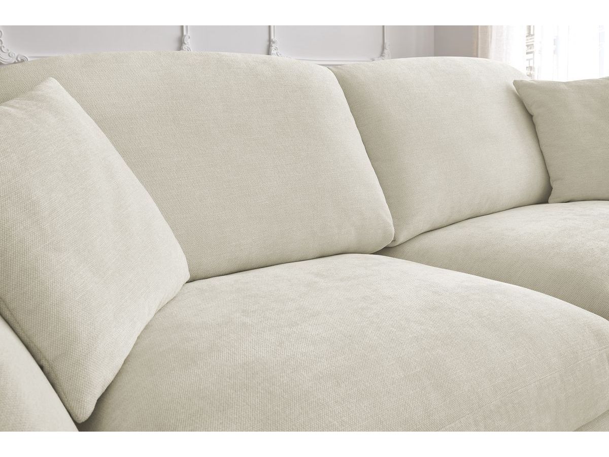 Bobochic Cezanne Schlafsofa 3-Sitzer Stoff Beige, Liegefläche 140 × 194 cm
