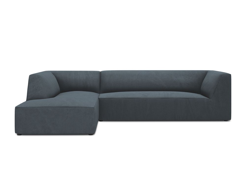 Cosmopolitan Design Ecksofa Siena 4-Sitzer Kord Scala Blau Links