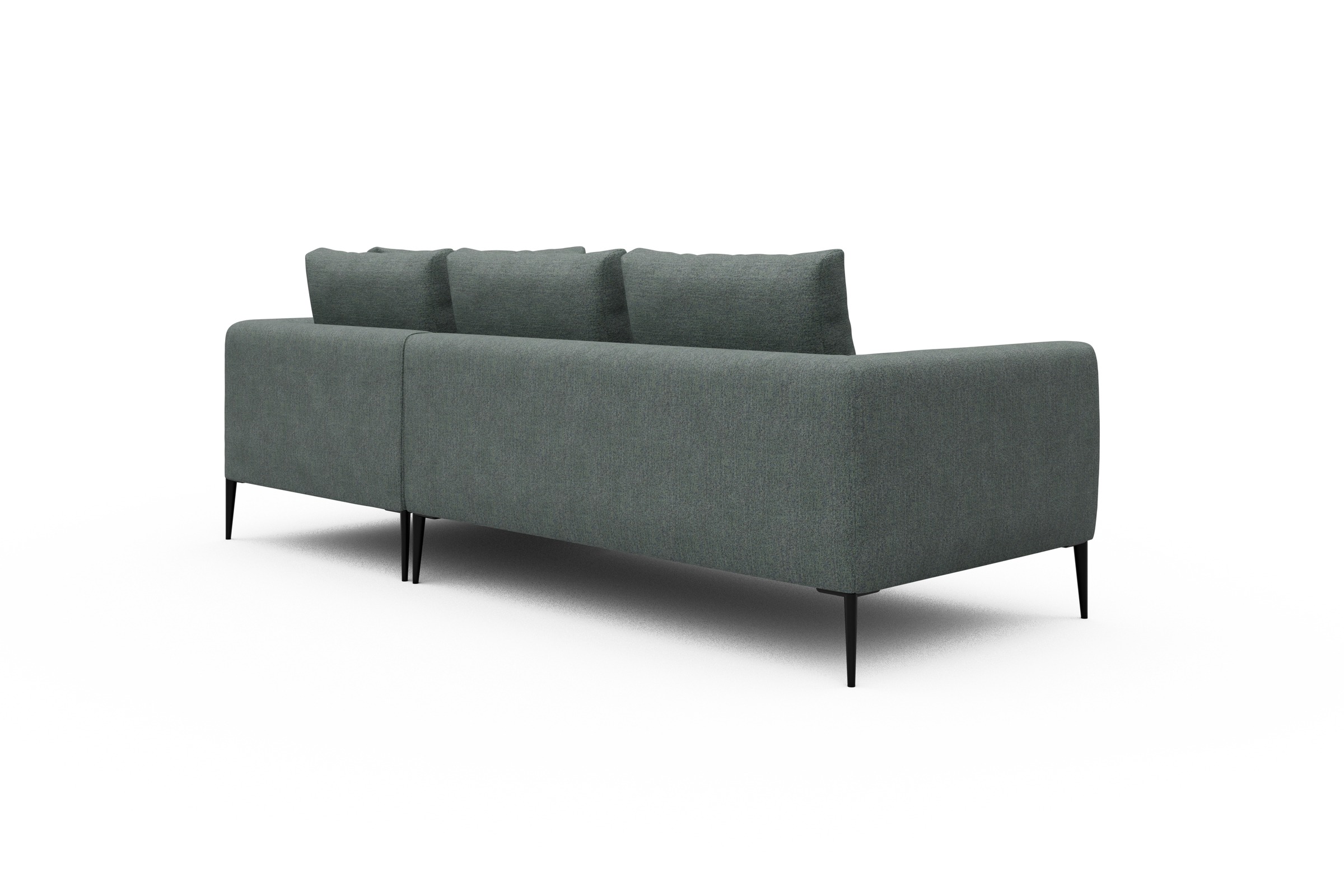 Ecksofa Paul Relax-Ecke rechts mit 2-Sitzer Carreno-Ice-Blue