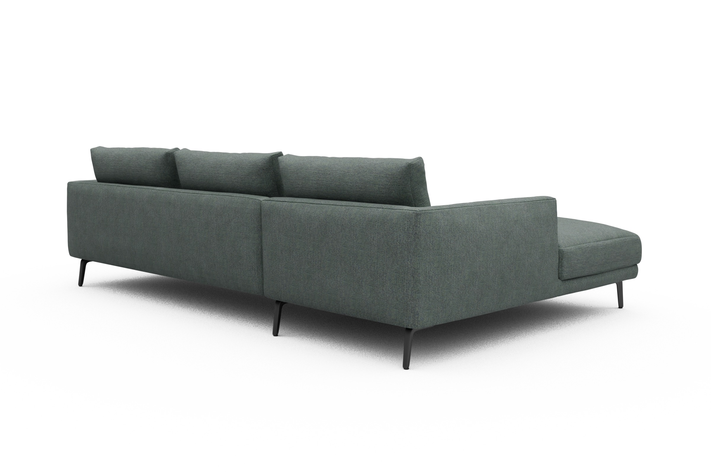 Ecksofa Karl Chaiselongue links mit 2,5-Sitzer Carreno-Ice-Blue