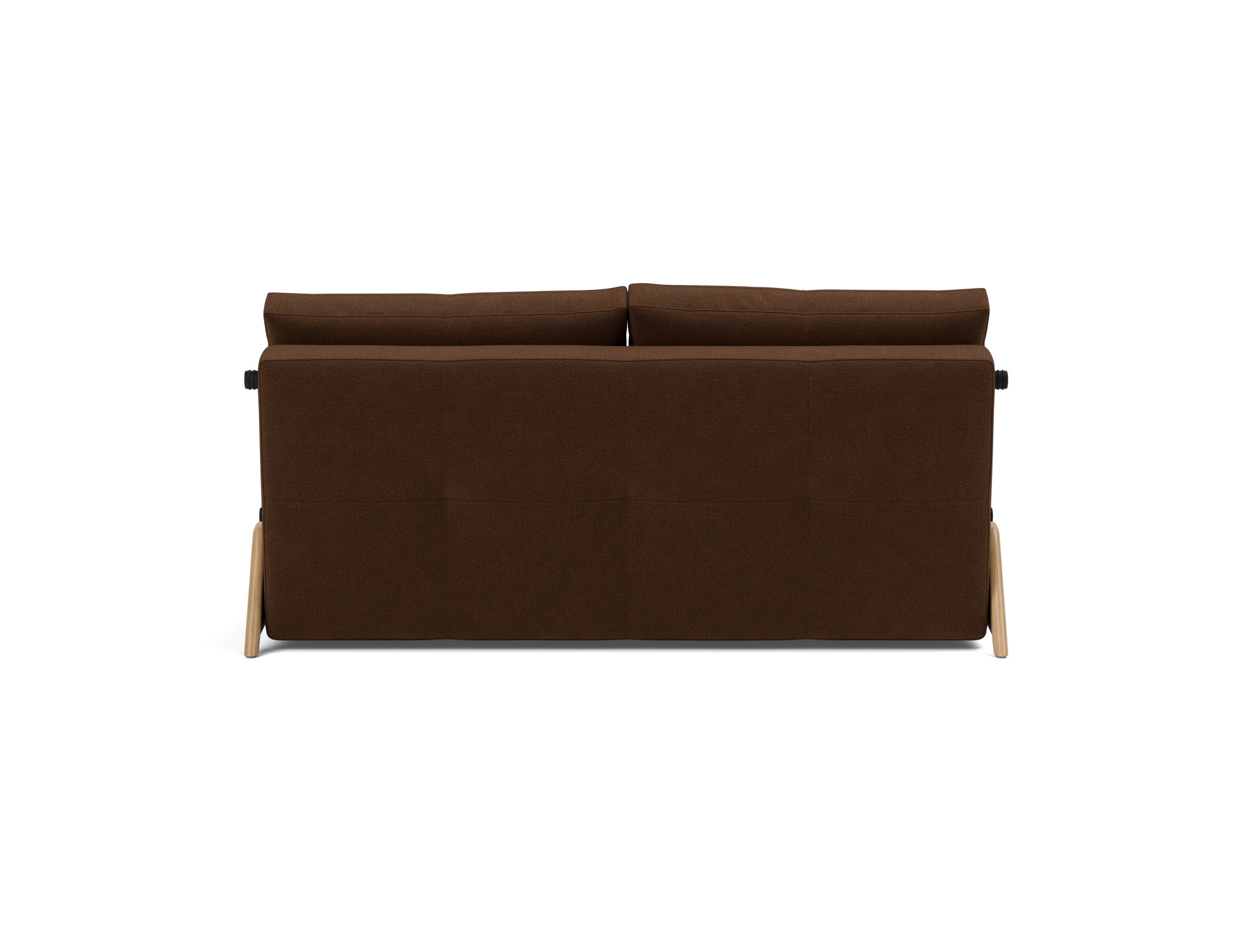 Schlafsofa Cubed 160 Strukturierter Stoff Taura 359-Cappuccino Beine Eiche