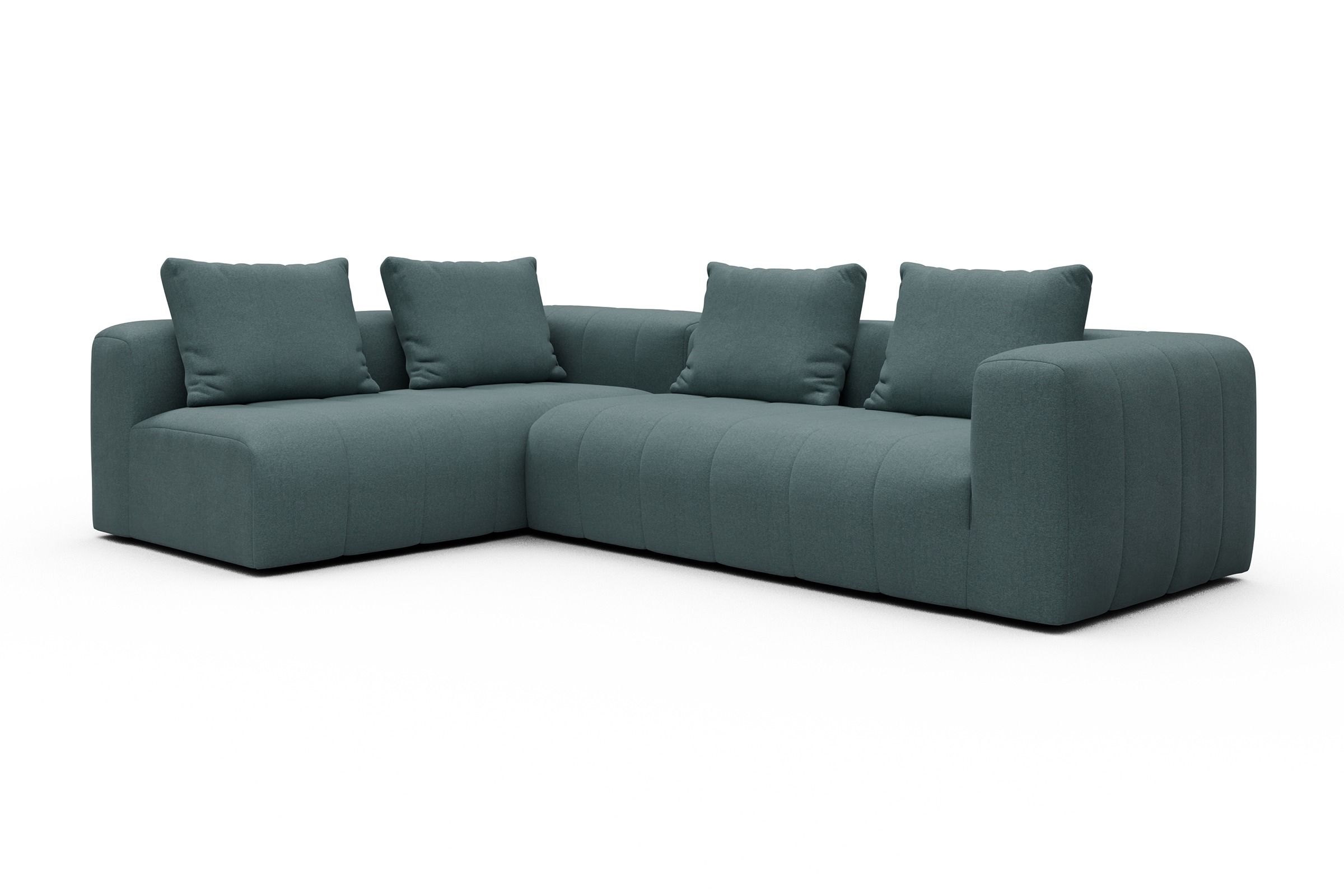 Ecksofa Hugo 2x 2,5-Sitzer Armlehne rechts Satya-Niagara