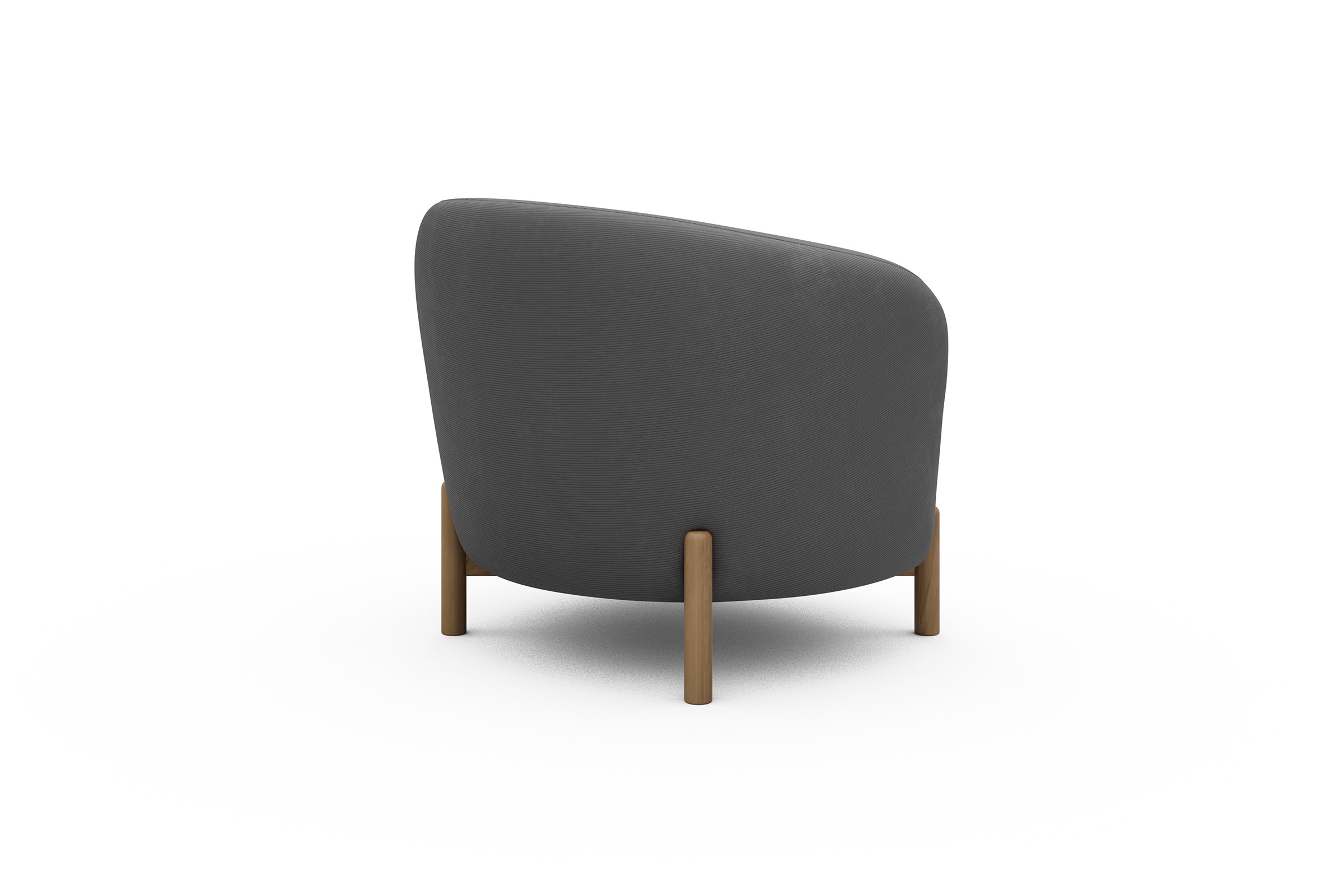 Sessel Ronda Holzbeine Eiche Natur Cordufine-Grey