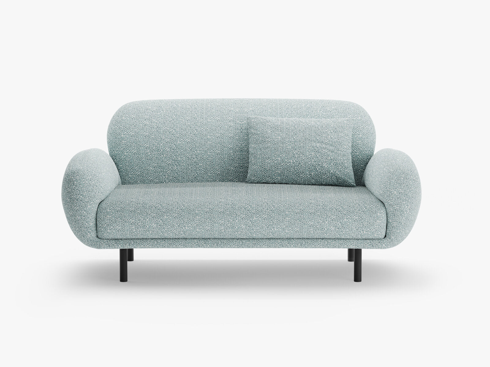 Micadoni Sofa Poppy 2-Sitzer Chenille Silencio Gedämpftes Blau
