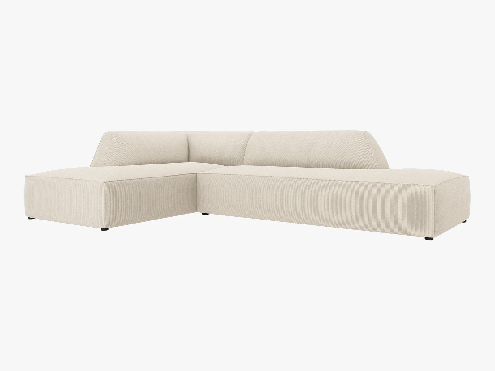 Micadoni Ecksofa Ruby 4-Sitzer Links Kord Scala Helles Beige