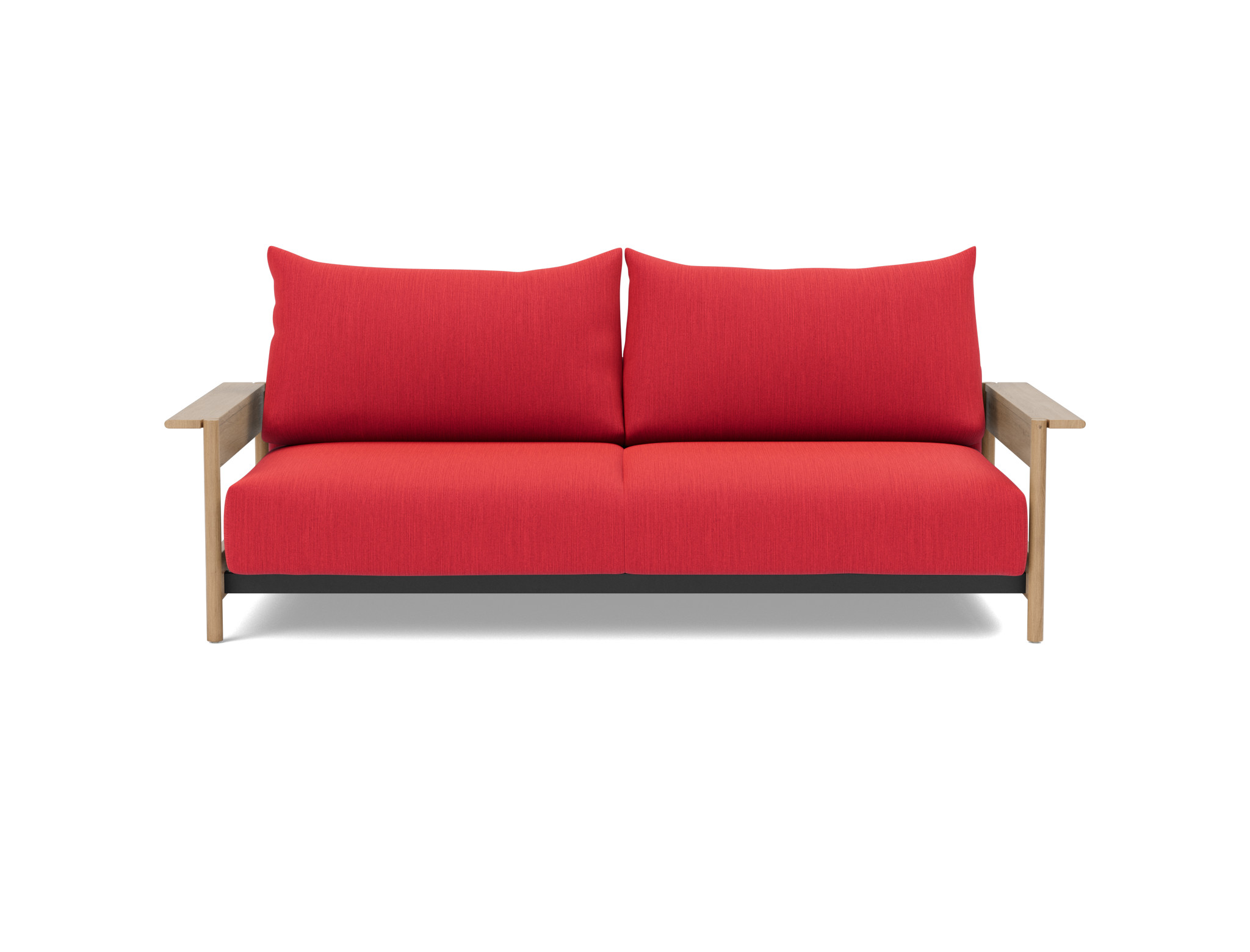 Schlafsofa Malloy Wood Flachgewebe Elegance 511-Red