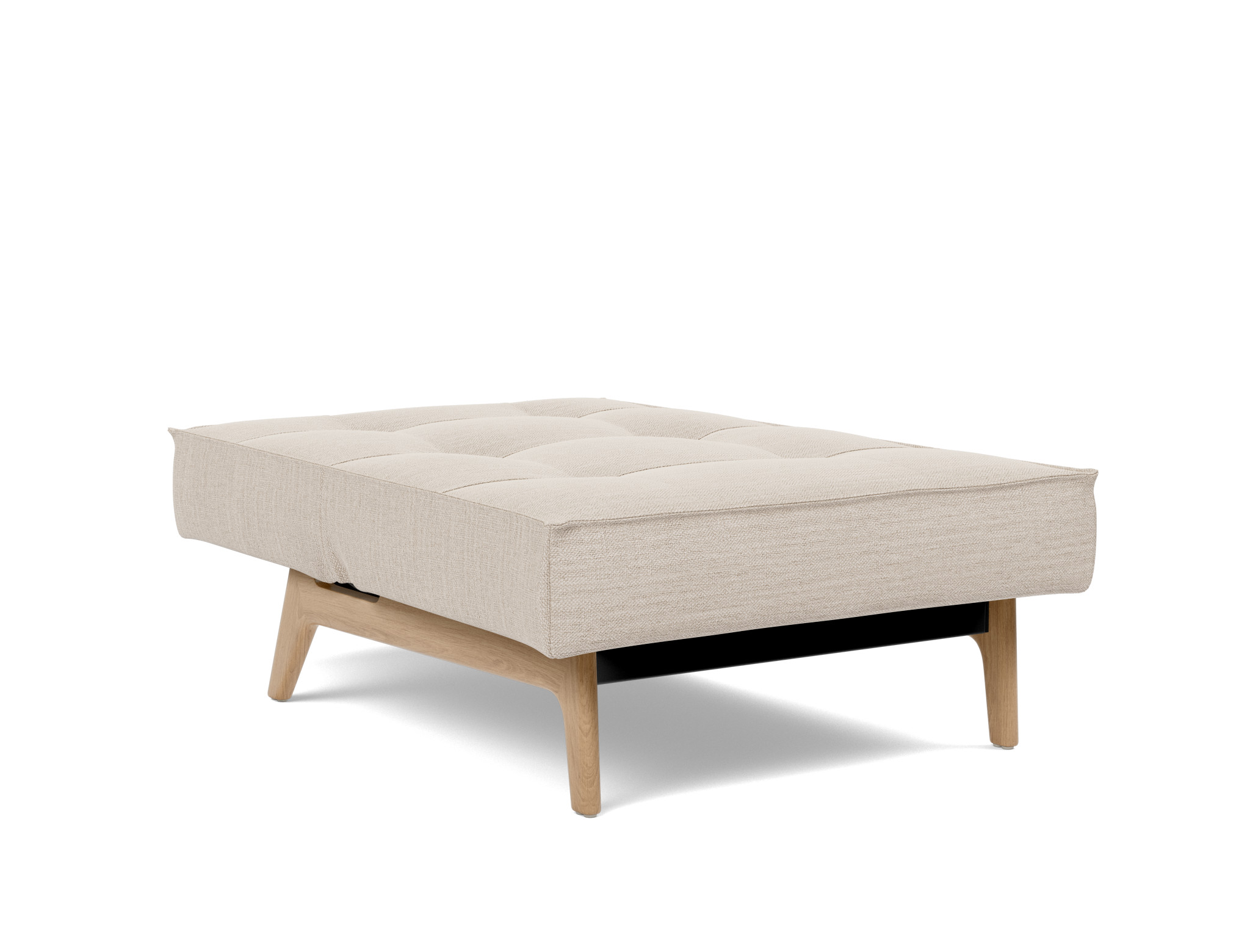 Sessel Splitback Webstoff Blida 612-Sand-Grey Beine Eiche