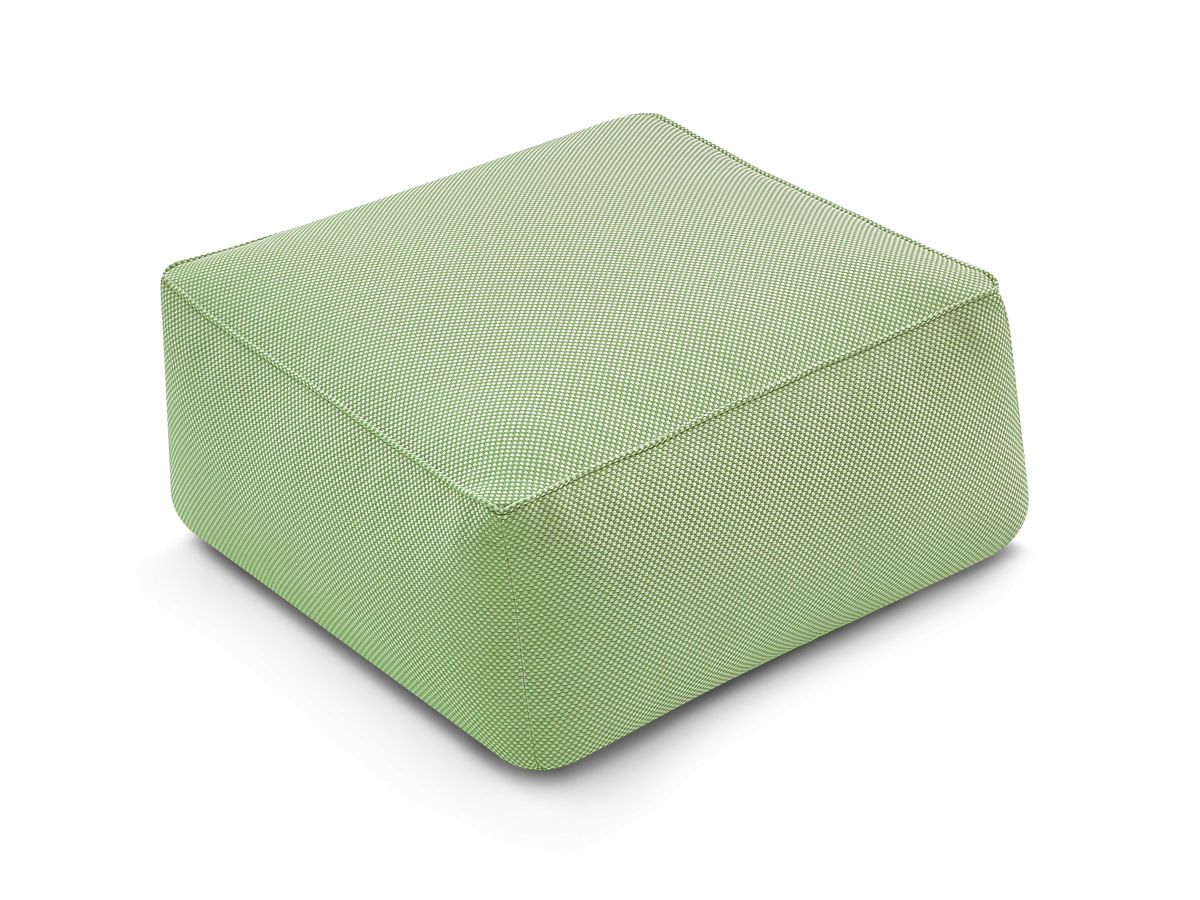 Bobochic Riviera Pouf 80 × 80 cm Melange-Stoff Grün