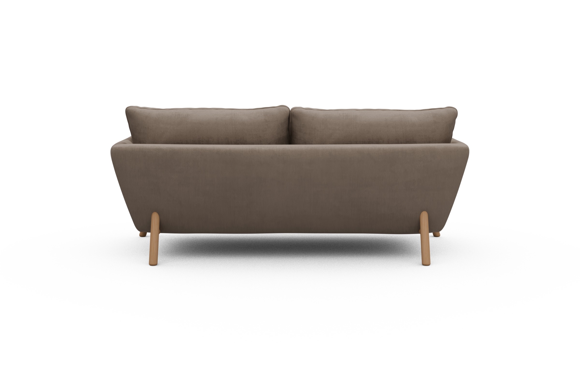 Sofa Emil 2-Sitzer Beinfarbe Eiche Natur Cordufine-Beige