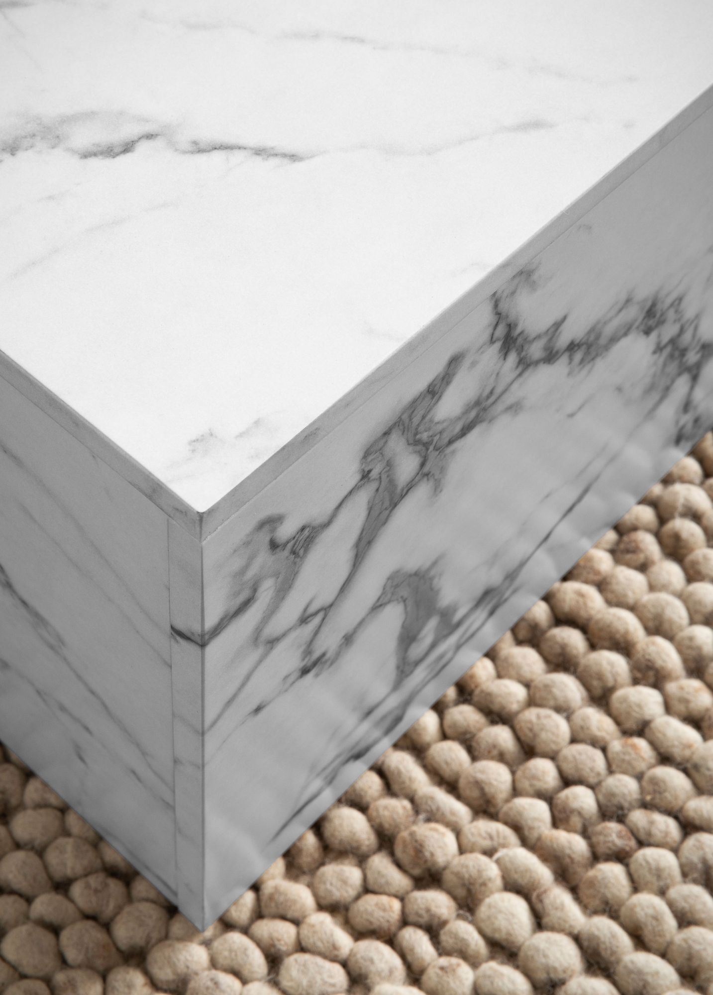 Couchtisch Hornindal Marmoroptik Weiß 120 × 60 × 40 cm