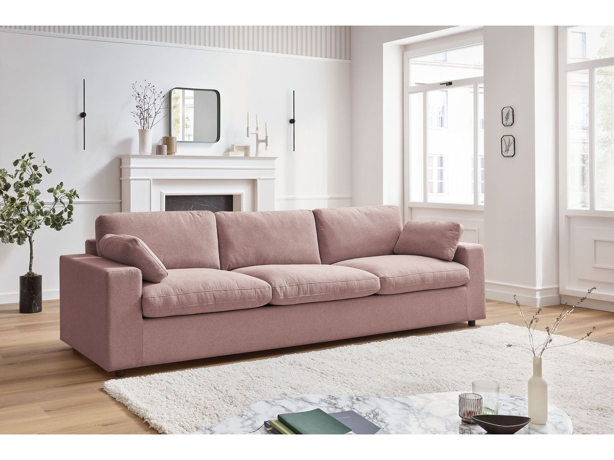 Bobochic Belair Sofa 4-Sitzer Stoff Rosa