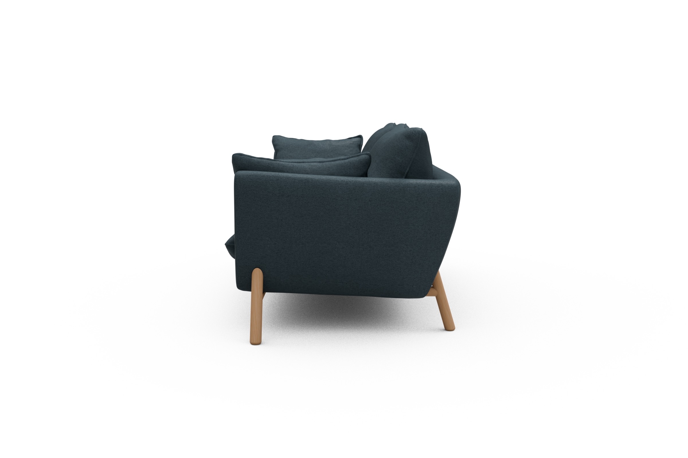 Sofa Emil 2-Sitzer Beinfarbe Eiche Natur Denari-Royal-Blue