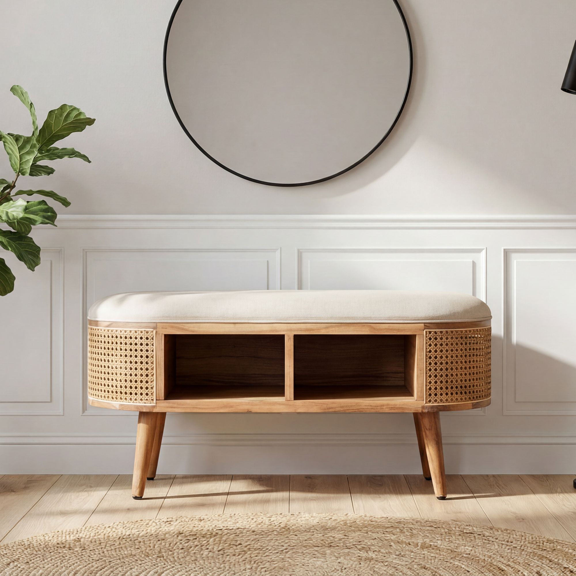 Sitzhocker Porsanger Akazie Massivholz 90 × 45 × 45 cm