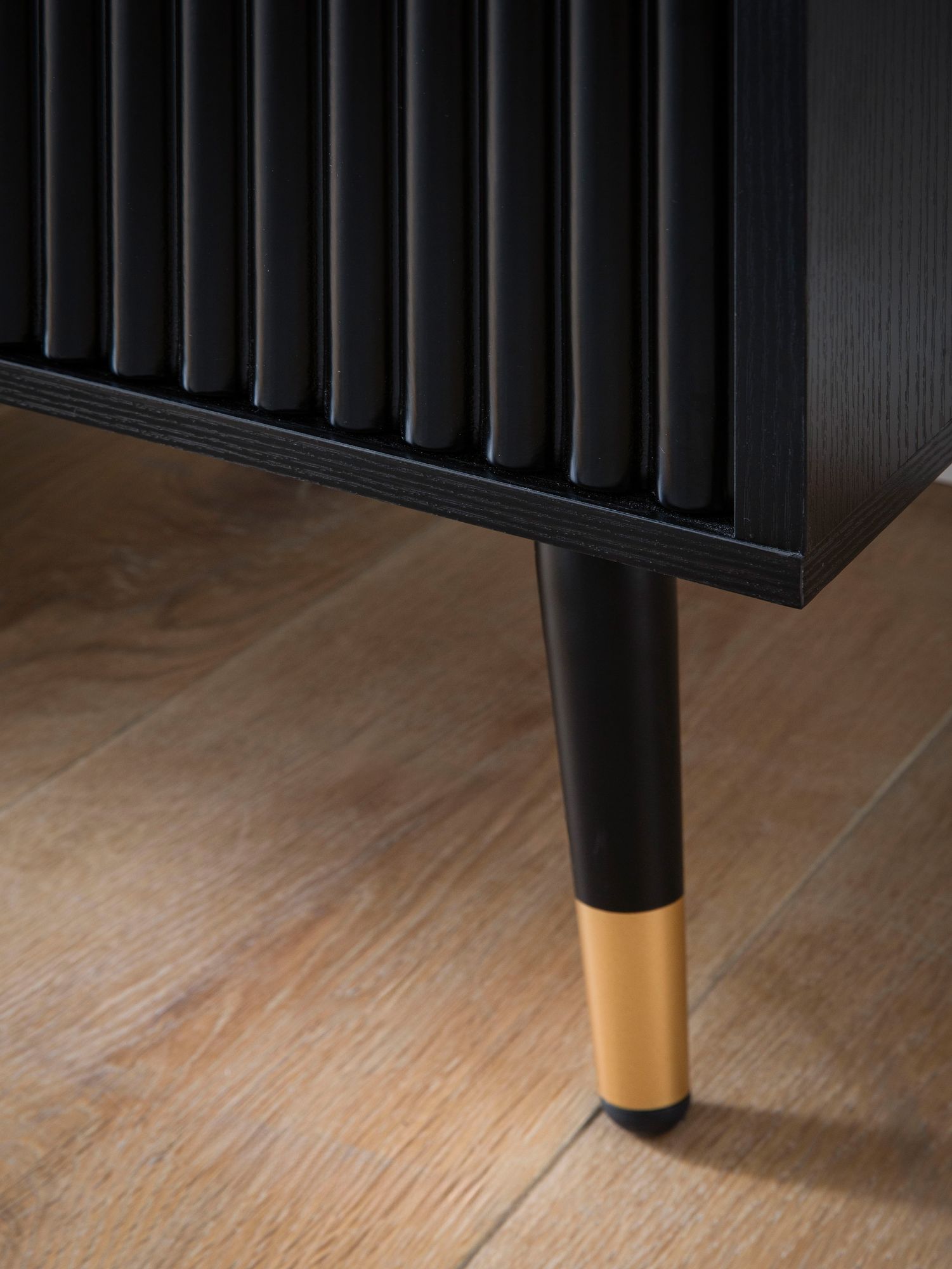 Sideboard Fannrem Schwarz 150 × 39 × 81 cm