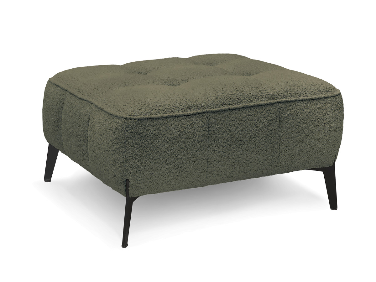 Bobochic Anis Pouf Bouclé-Stoff Grün