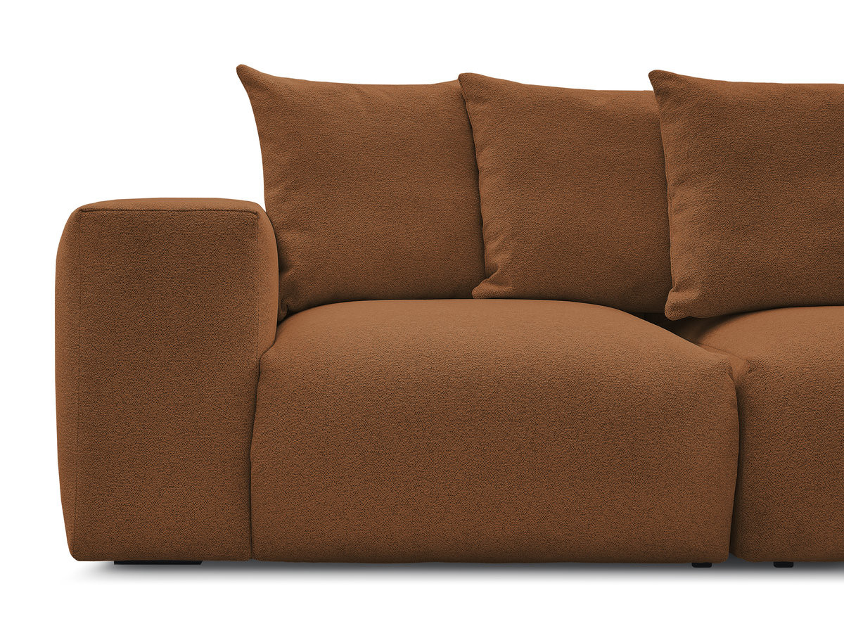 Bobochic Voltaire Sofa 3-Sitzer 248 × 100 cm Melange-Stoff Orange