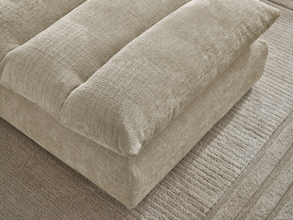 Bobochic Neil Pouf Strukturstoff Beige