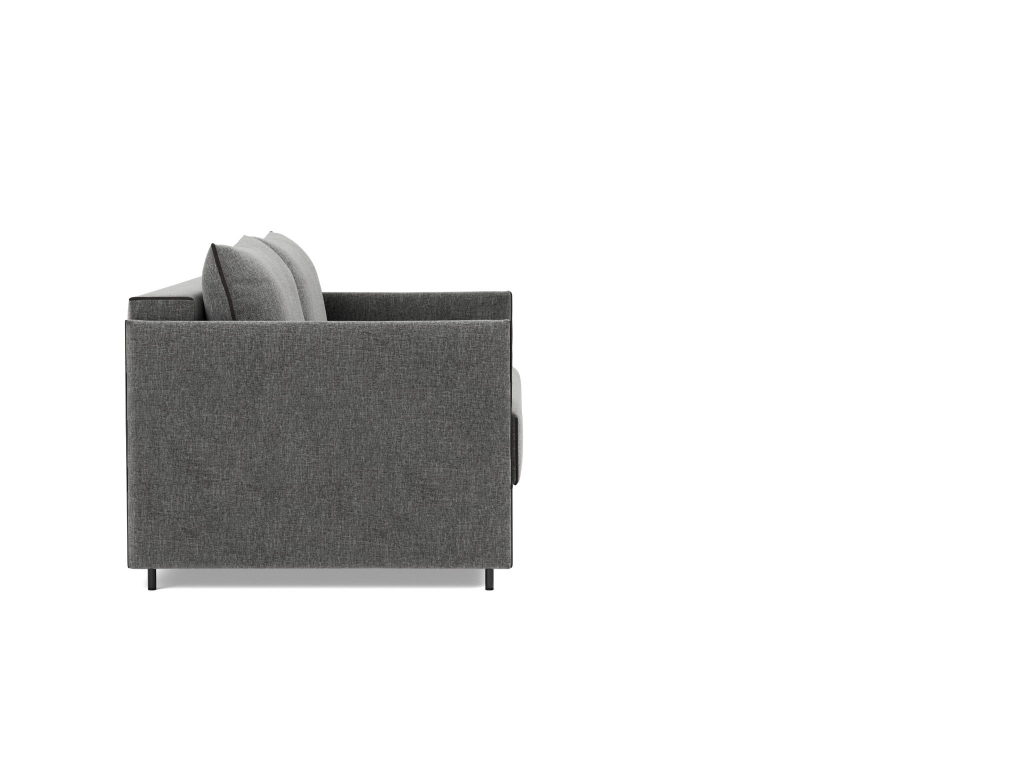 Schlafsofa Luoma Strukturierter Stoff Twist 563-Charcoal