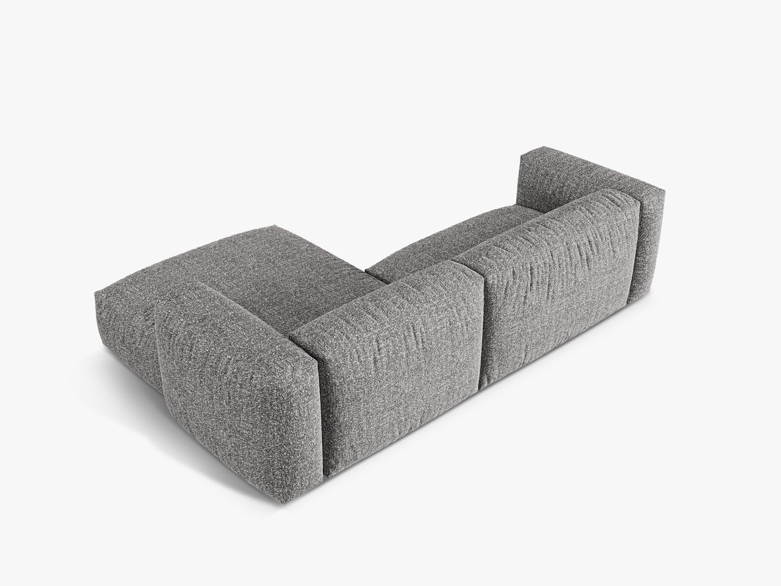 Micadoni Ecksofa Martina 2-Sitzer Rechts Boucle Monet Graphit