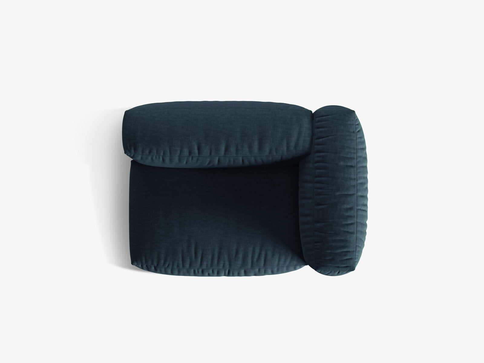 Micadoni Eckmodul Martina 1-Sitzer Rechts Strukturierter Stoff Boston Jeansblau
