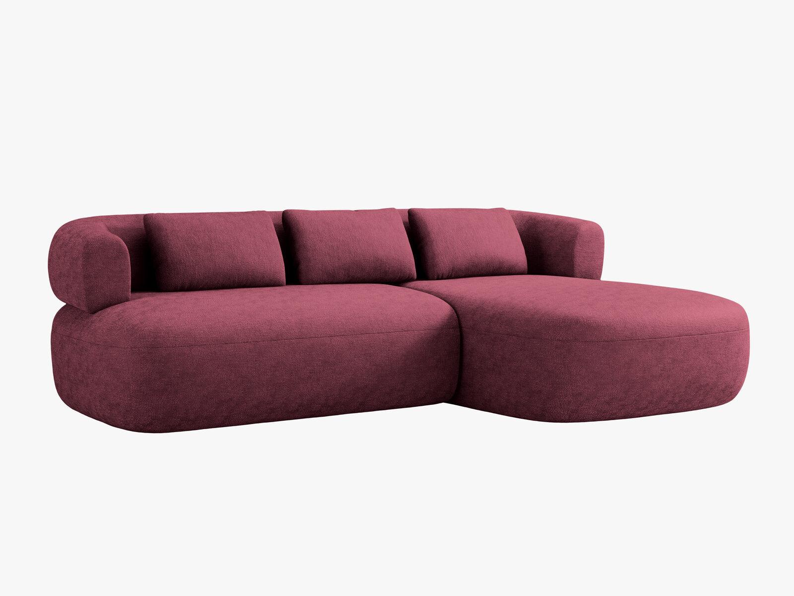 Micadoni 5-Sitzer Ecksofa Jenny Rechts Chenille Perfect Harmony Kirschbaum