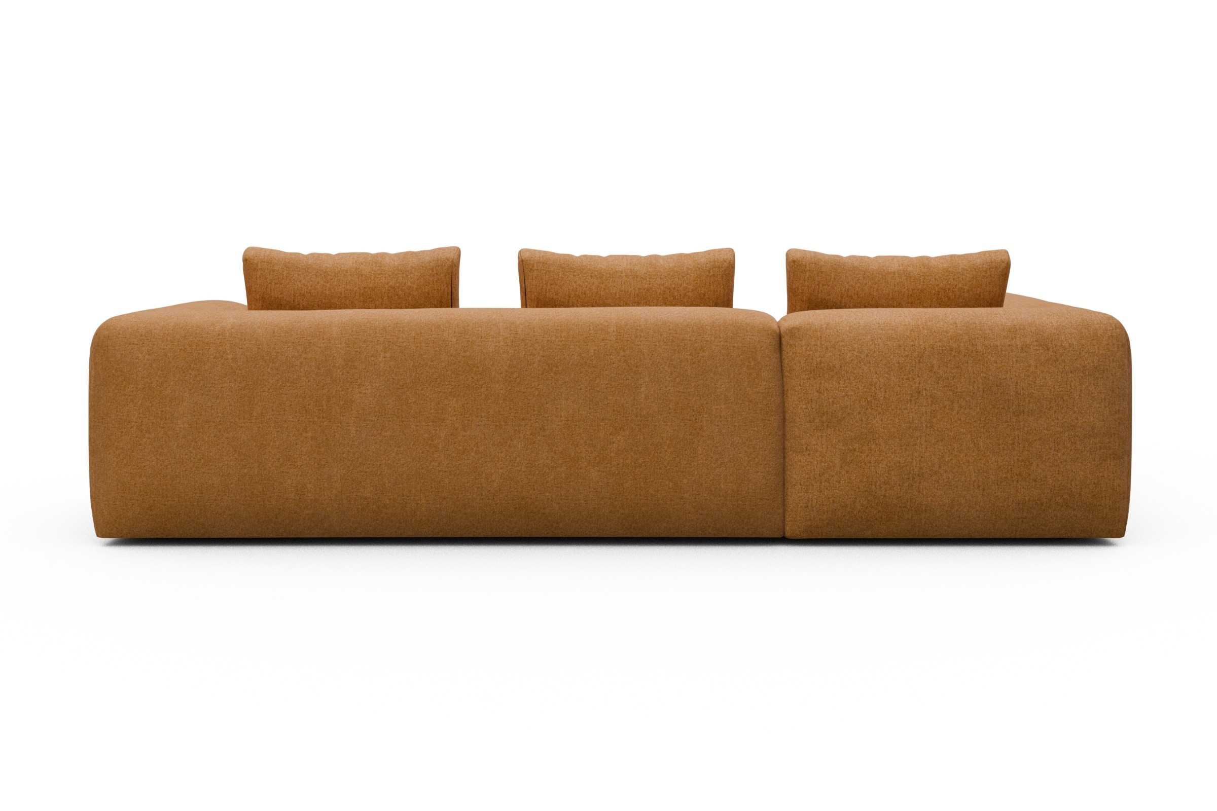 Ecksofa Fred 2x 2,5-Sitzer links offen Casone-Warm-Yellow